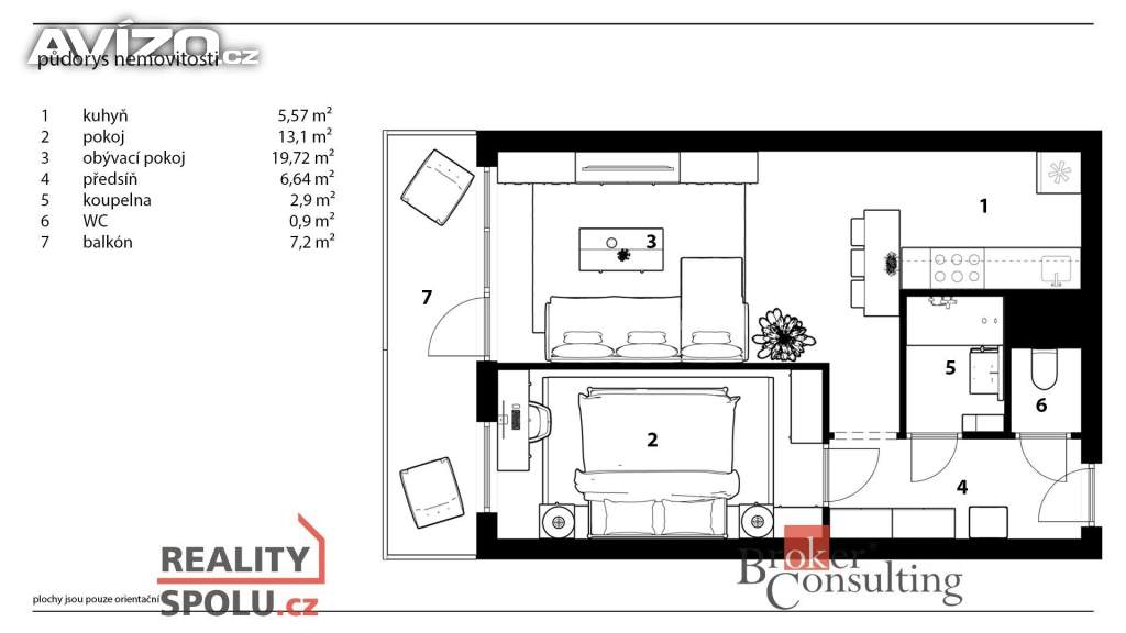 Foto inzerátu Pronájem bytu 2+kk 48 m², Hradec Králové