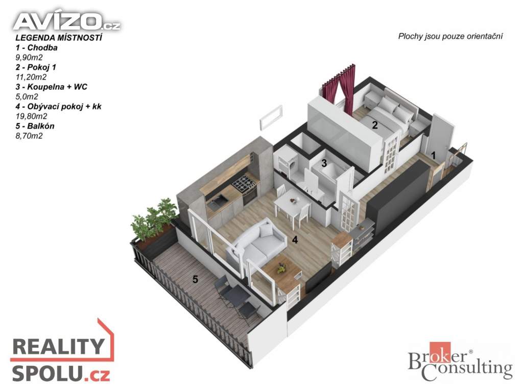 Foto inzerátu Pronájem bytu 2+kk 51 m², Praha