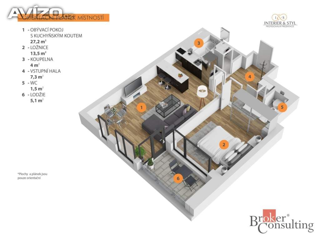 Foto inzerátu Prodej bytu 2+kk 54 m², Praha