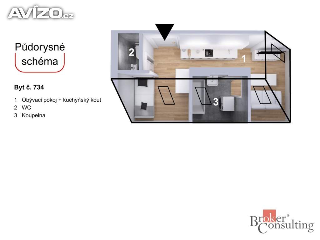 Foto inzerátu Prodej bytu 1+kk 38 m², Praha