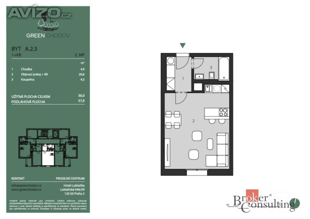 Foto inzerátu Prodej bytu 1+kk 36 m², Praha