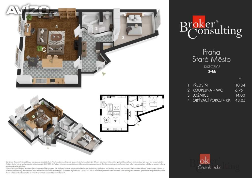 Foto inzerátu Prodej bytu 2+kk 70 m², Praha