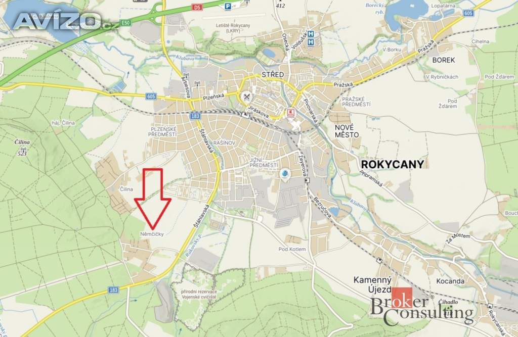 Foto inzerátu Prodej stavebního pozemku 800 m², Rokycany