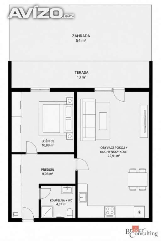 Foto inzerátu Prodej bytu 2+kk 51 m², Pohořelice