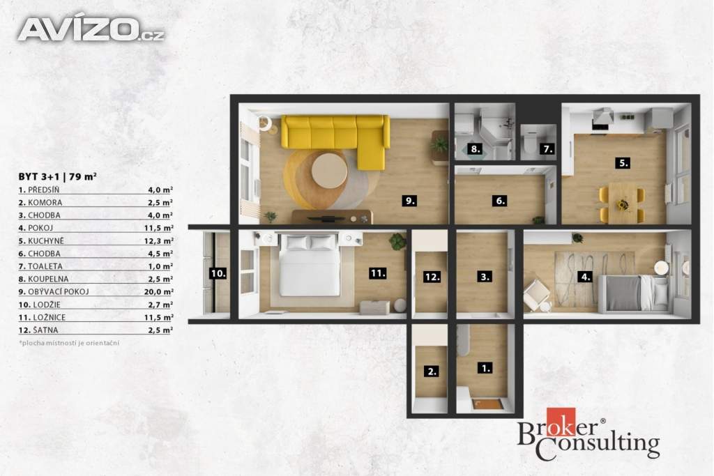 Foto inzerátu Pronájem bytu 3+1 79 m², Praha