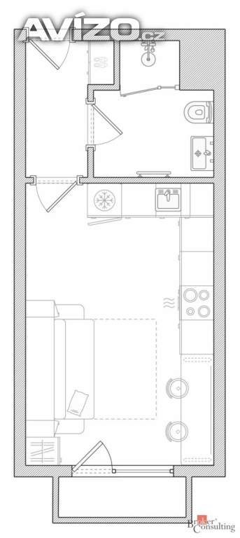 Foto inzerátu Pronájem bytu 1+kk 24 m², Brno