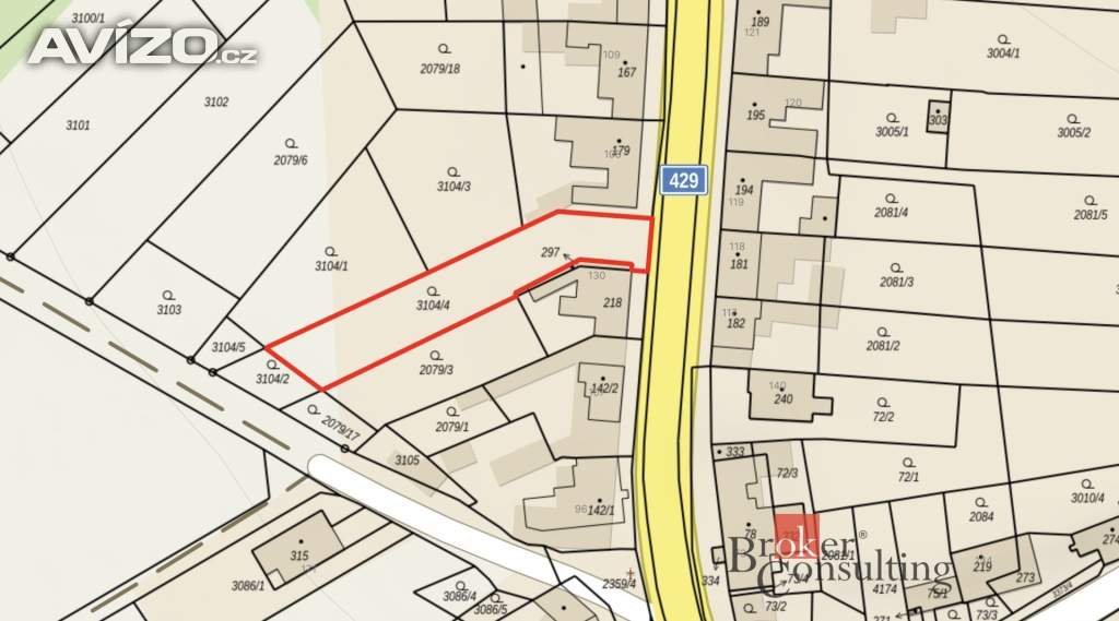 Prodej stavebního pozemku 811 m², Kozlany