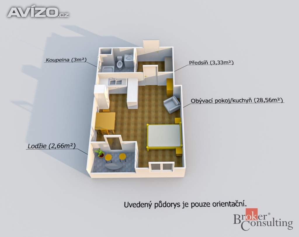Foto inzerátu Pronájem bytu 1+kk 36 m², Plzeň