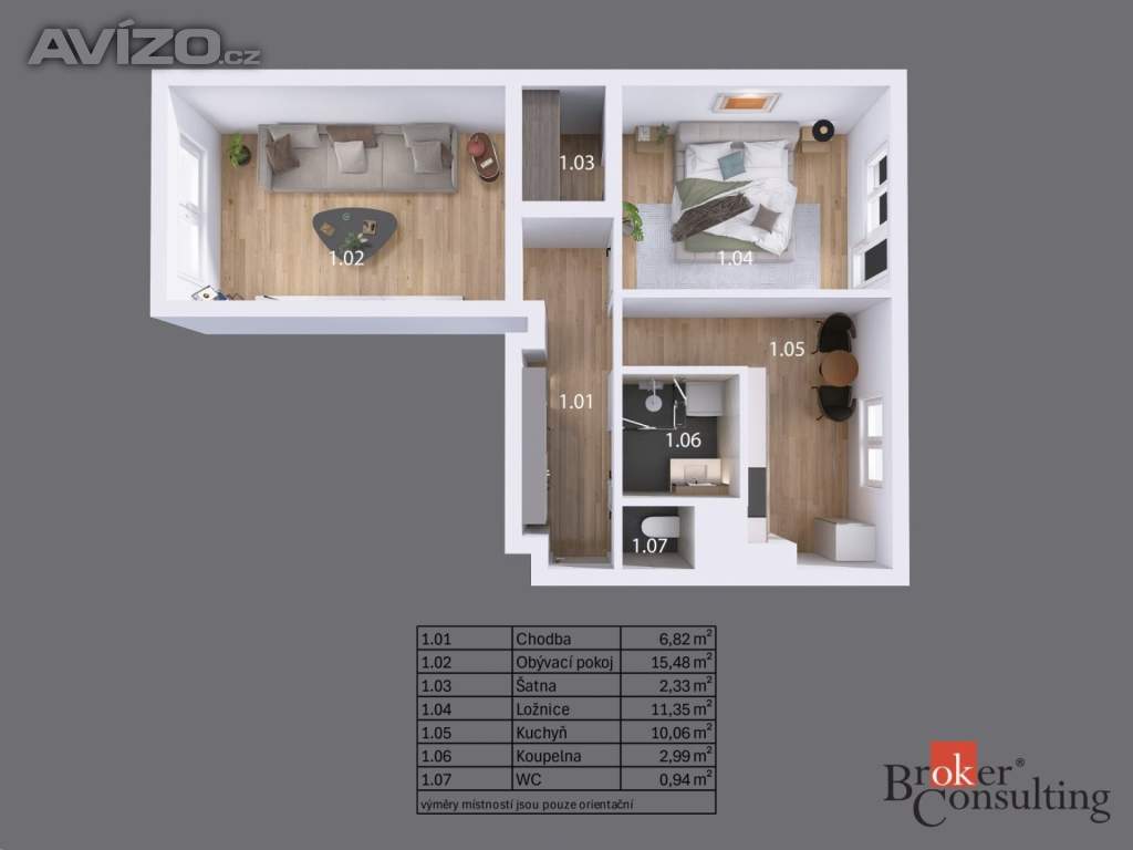 Foto inzerátu Pronájem bytu 2+1 53 m², Nýřany