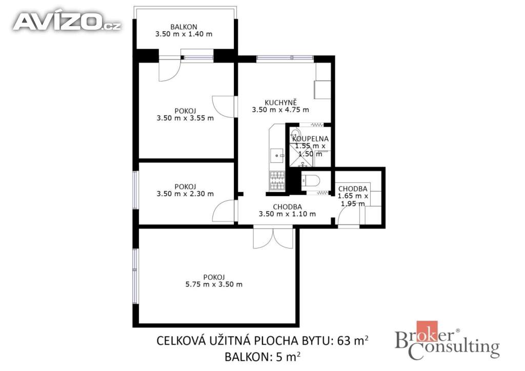 Foto inzerátu Prodej bytu 3+1 63 m², Bzenec