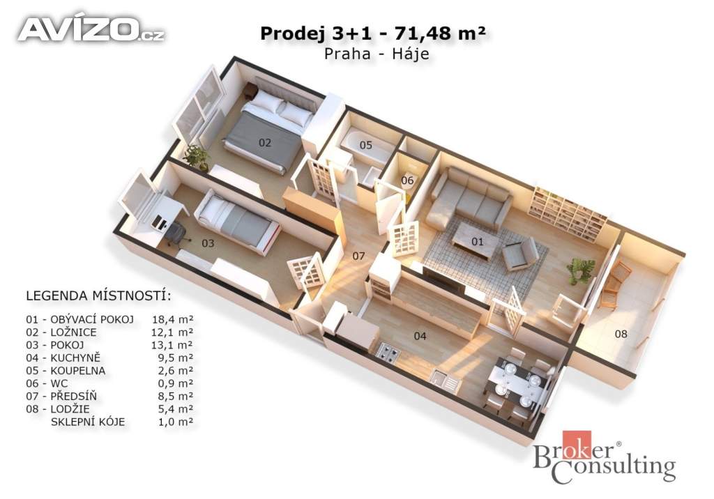 Foto inzerátu Prodej bytu 3+1 71 m², Praha