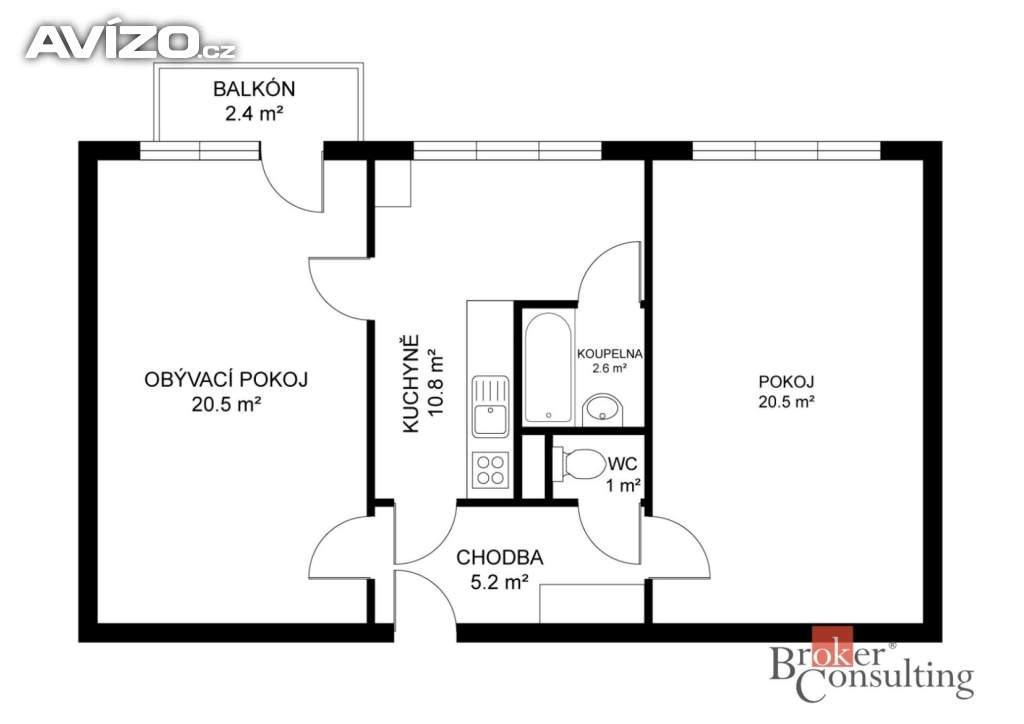 Foto inzerátu Prodej bytu 2+1 62 m², Jindřichův Hradec