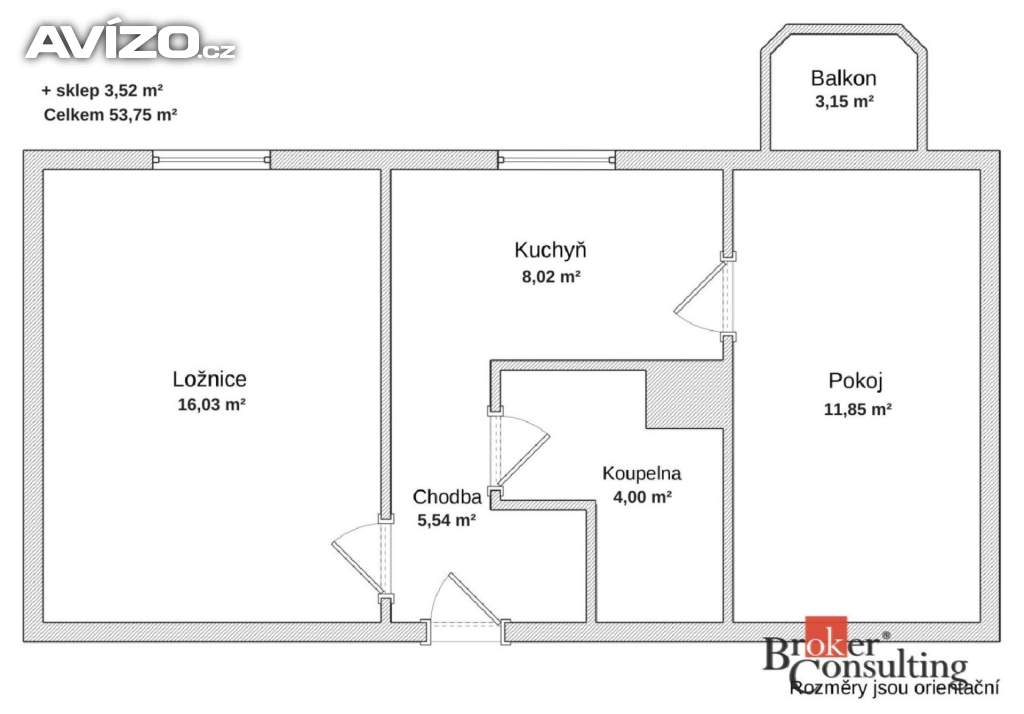 Foto inzerátu Prodej bytu 2+1 54 m², Hrušovany u Brna