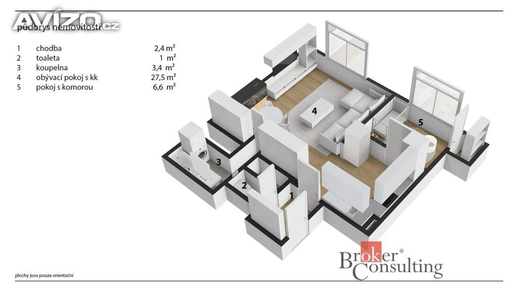 Foto inzerátu Prodej bytu 1+kk 44 m², Praha
