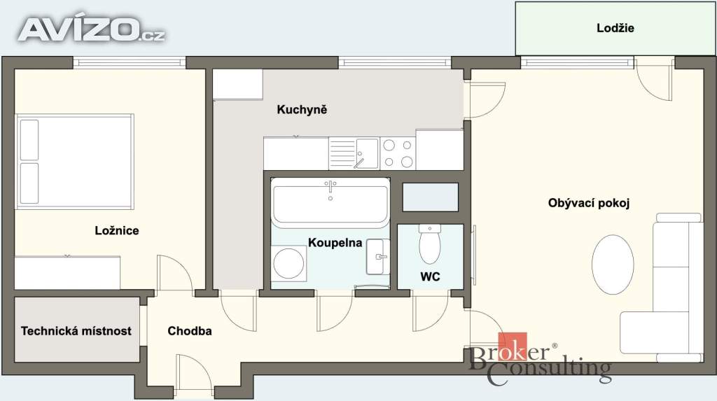 Foto inzerátu Pronájem bytu 2+1 53 m², Plzeň