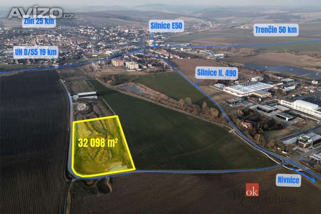 Prodej komerčního pozemku 10 000 m², Uherský Brod
