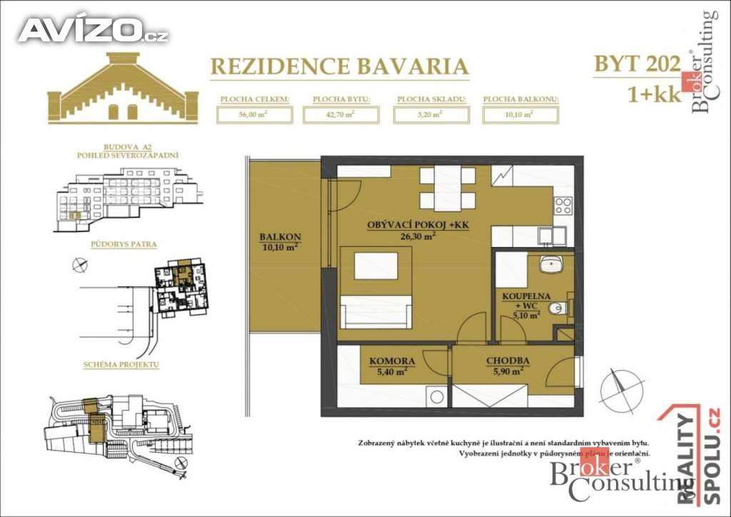 Foto inzerátu Pronájem bytu 1+kk 56 m², Brno