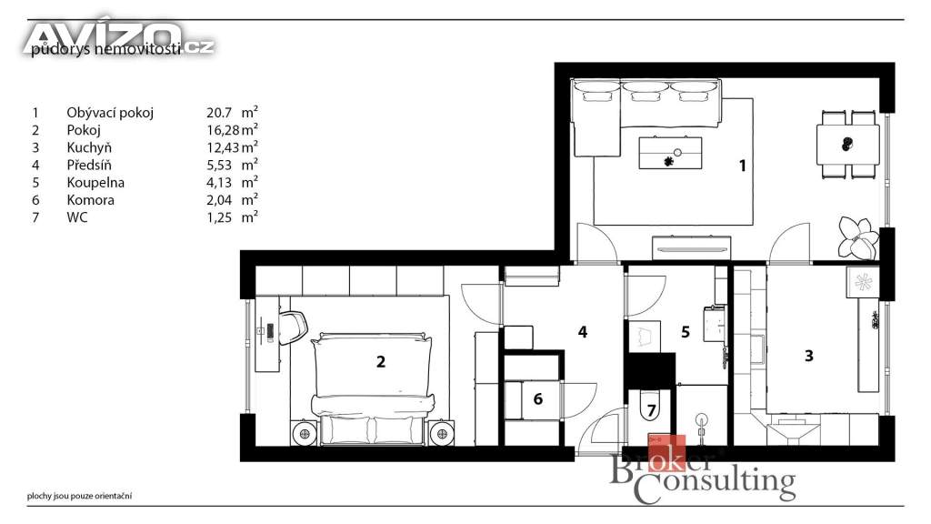 Foto inzerátu Prodej bytu 2+1 62 m², Louny