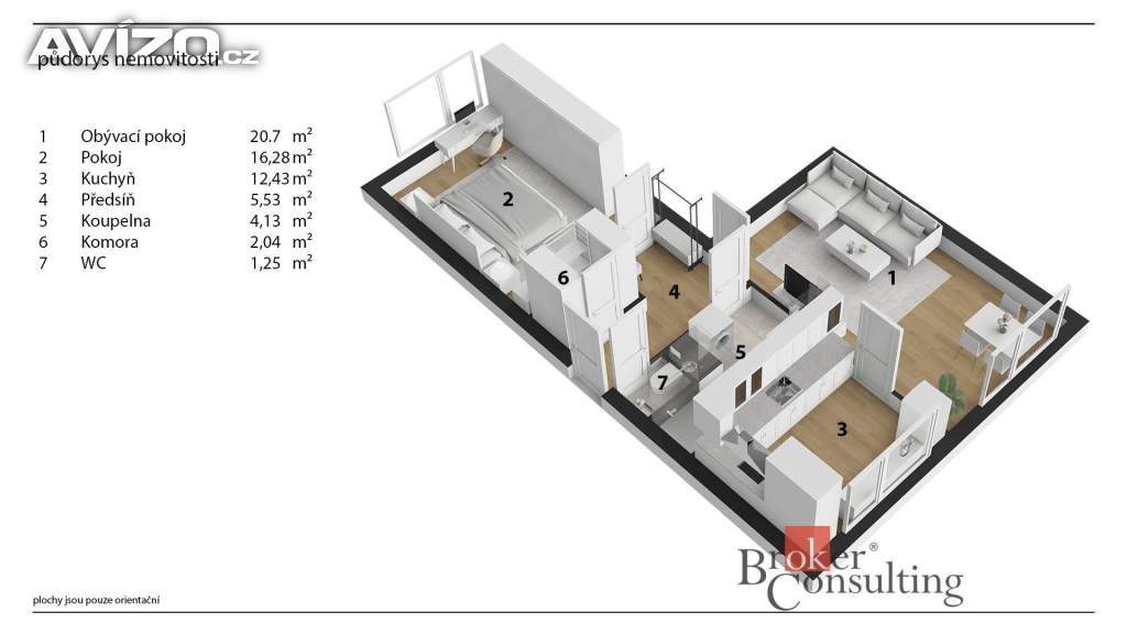 Foto inzerátu Prodej bytu 2+1 62 m², Louny