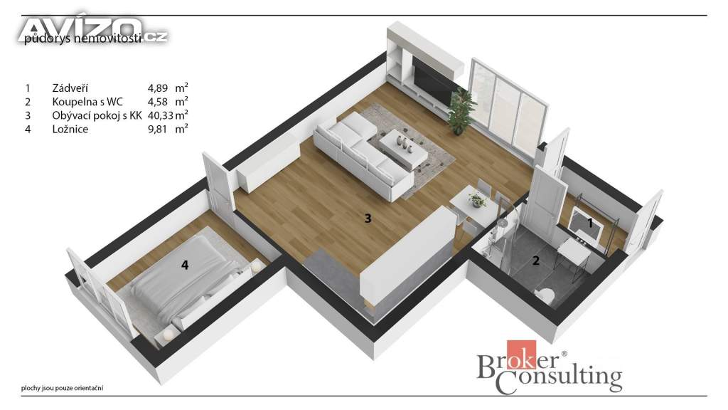 Foto inzerátu Prodej bytu 2+kk 60 m², Kladno
