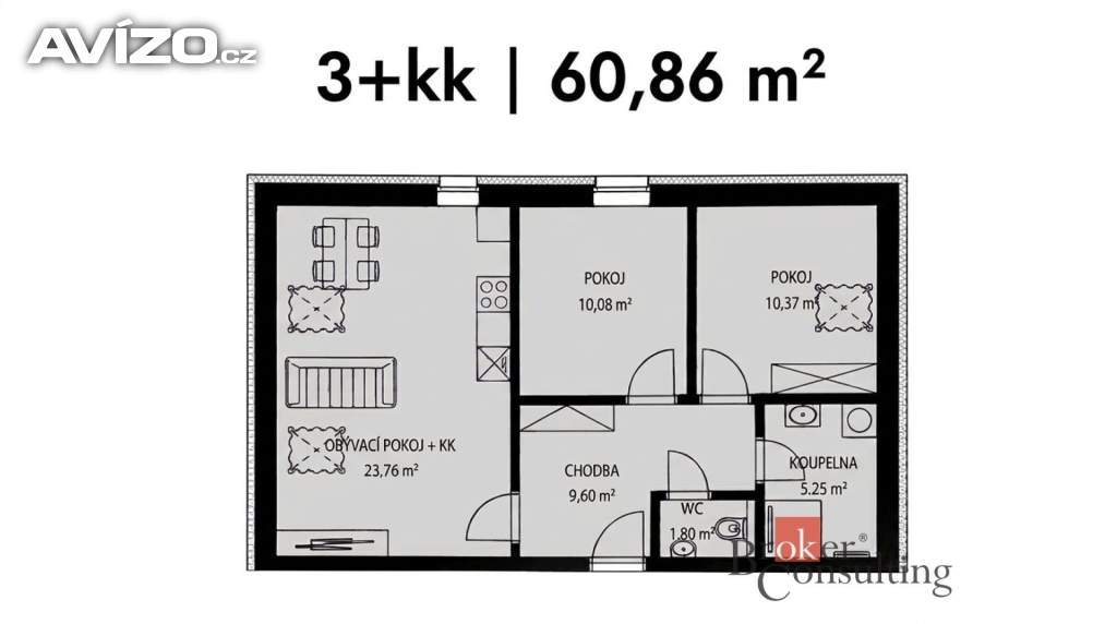 Foto inzerátu Prodej bytu 3+kk 60 m², Třešť