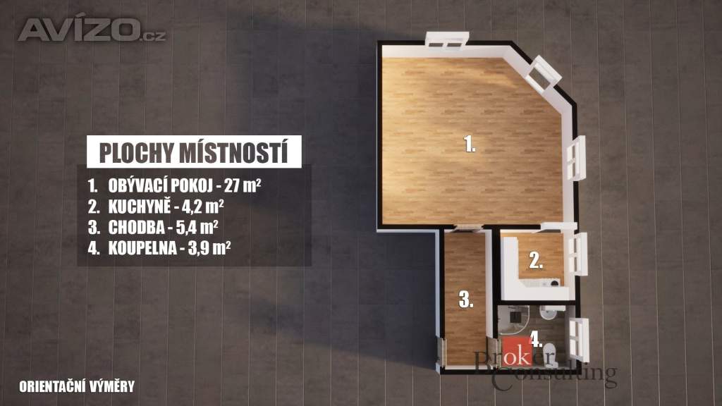 Foto inzerátu Pronájem bytu 1+kk 42 m², Děčín