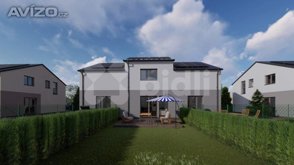 Řadový RD, jednotka, 3+KK, 86 m2, zahrada 77 m2