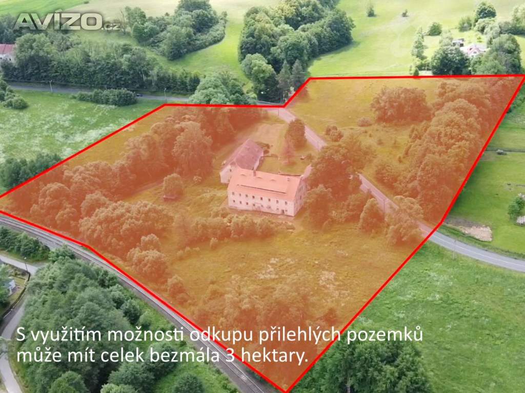 Prodej rozlehlého pozemku s možností nové výstavby - Raspenava