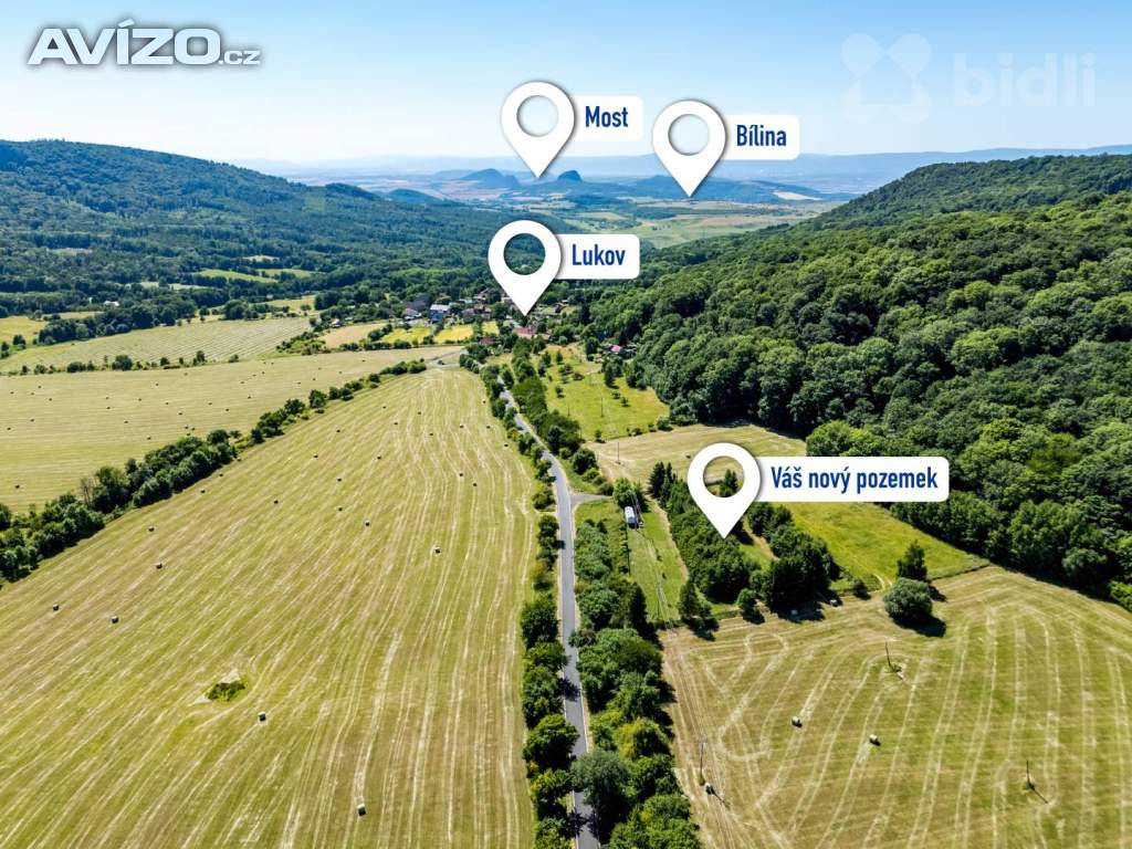Prodej zahrady v obci Lukov u Bíliny o rozloze 4446m2