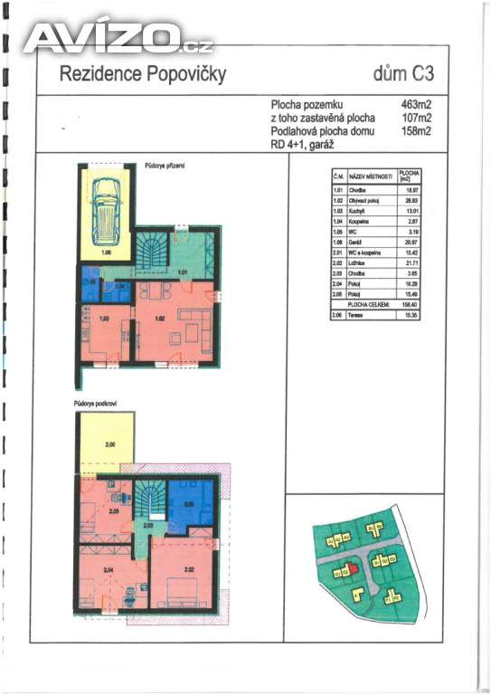Foto inzerátu byt 4+KK v rodinném domě s garáží a zahradou, Popovičky
