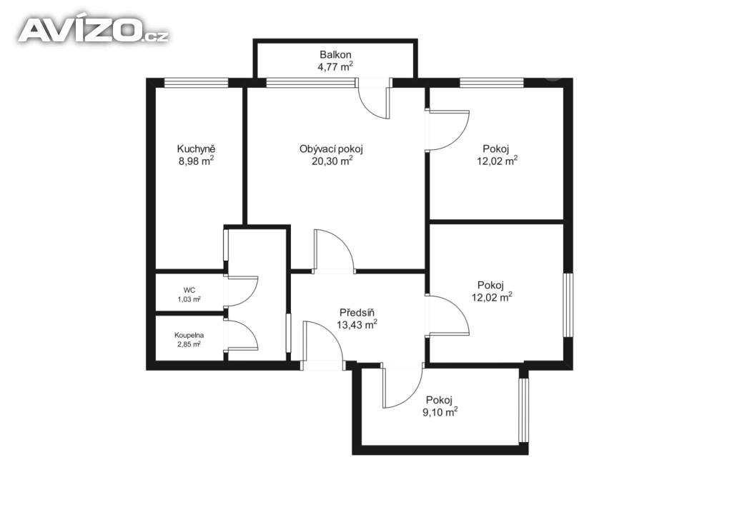 Foto inzerátu Prodej bytu v 4/7NP - 4+1, 80m2, balkón 5 m2, sklep 2m, Brno - Líšeň