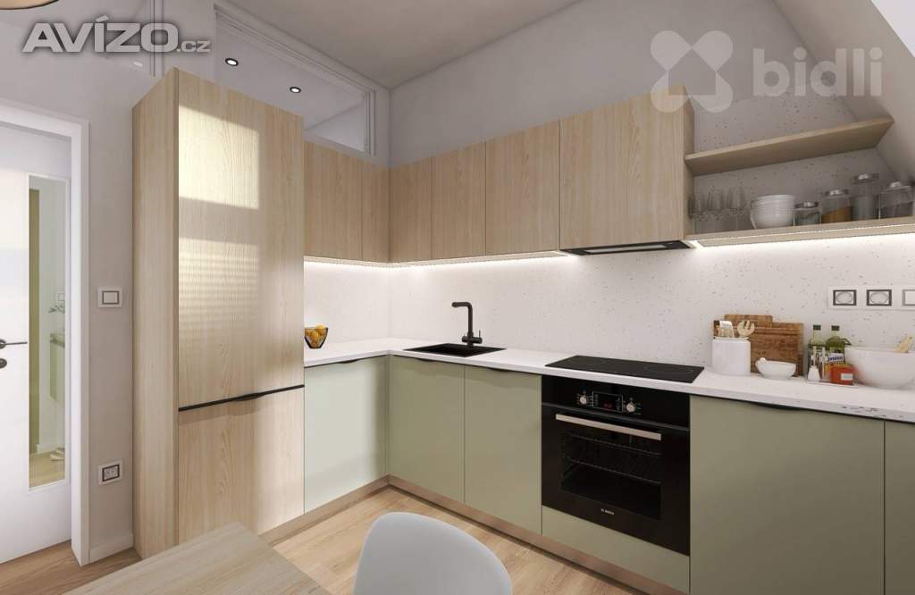 Byt 2+1 před rekonstrukcí, garáž, sklep