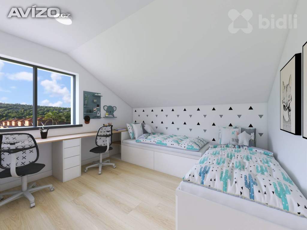 Foto inzerátu Mezonet, krajní bytová jednotka 3+KK, 86 m2, zahrada 181 m2