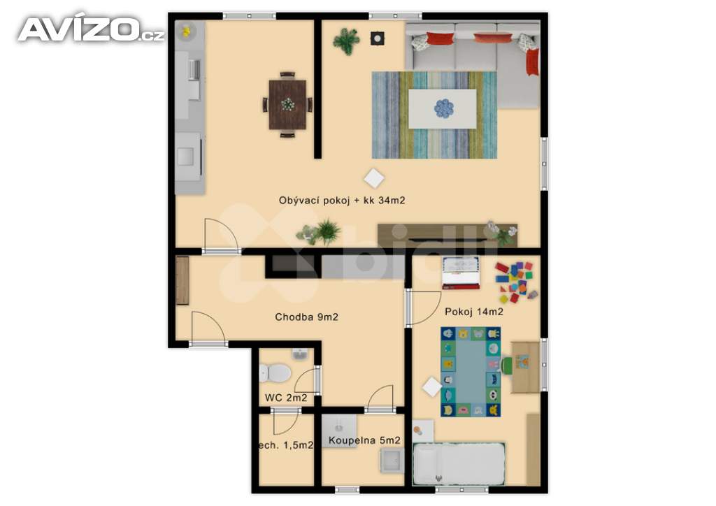 Foto inzerátu Prodej bytu 2+kk 65,7m2