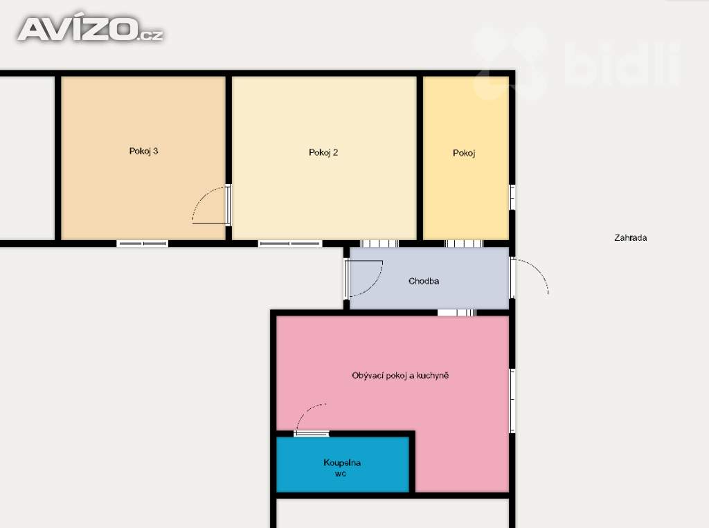 Foto inzerátu Pronájem bytu 4+kk (71m2) se zahradou v Zálší