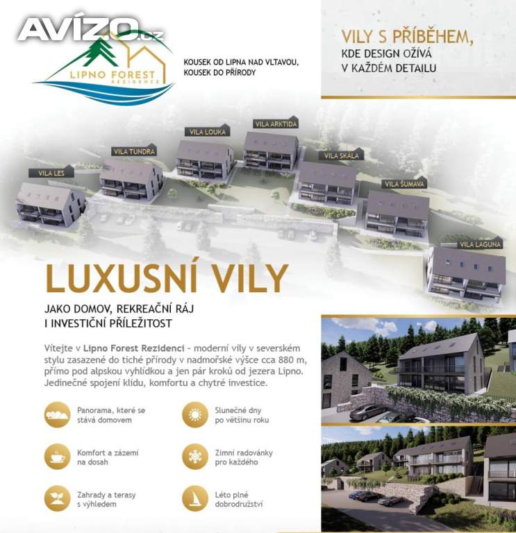 Foto inzerátu Lipno Forest Rezidence - luxusní apartmánová vila