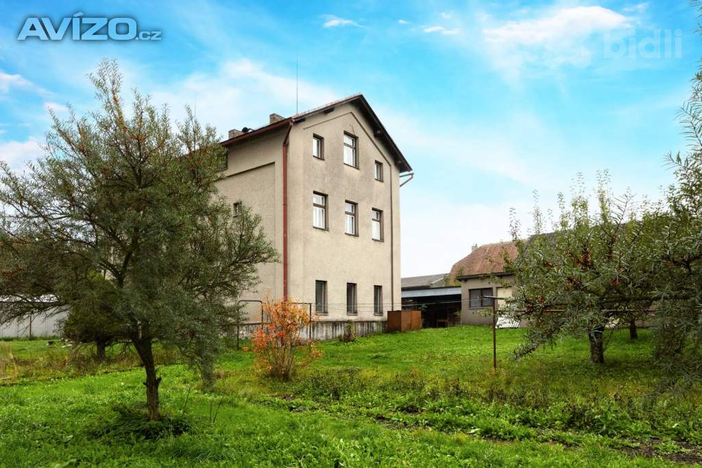 Prodej domu (275 m²) s komerčním prostorem, 2 byty s pozemkem v obci Maleč