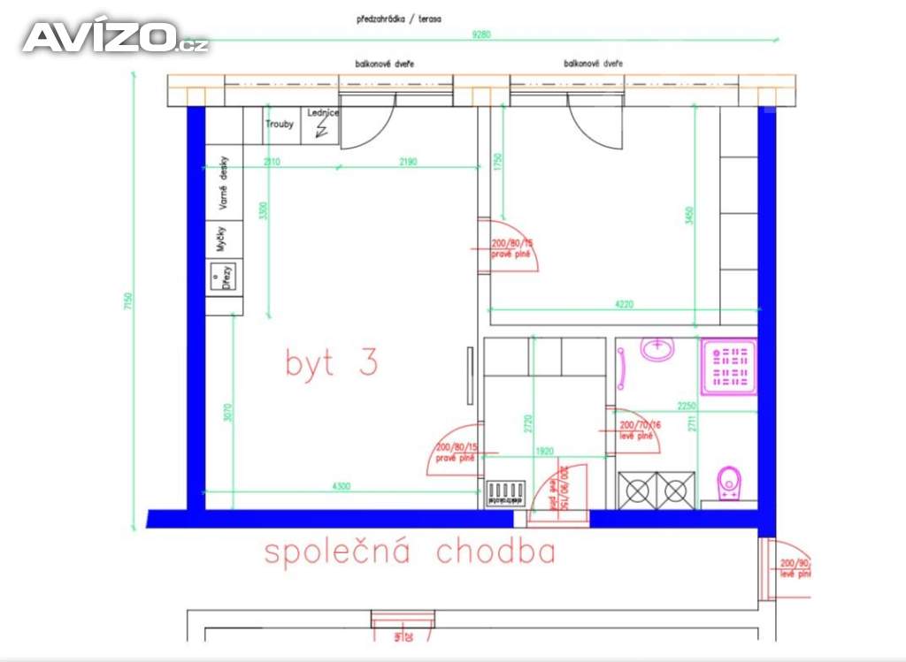 Foto inzerátu Pronájem nového bytu 2+kk v obci Vlčková