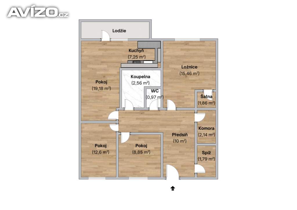 Foto inzerátu Prodej velkorysého bytu 4+1 v Litoměřicích.