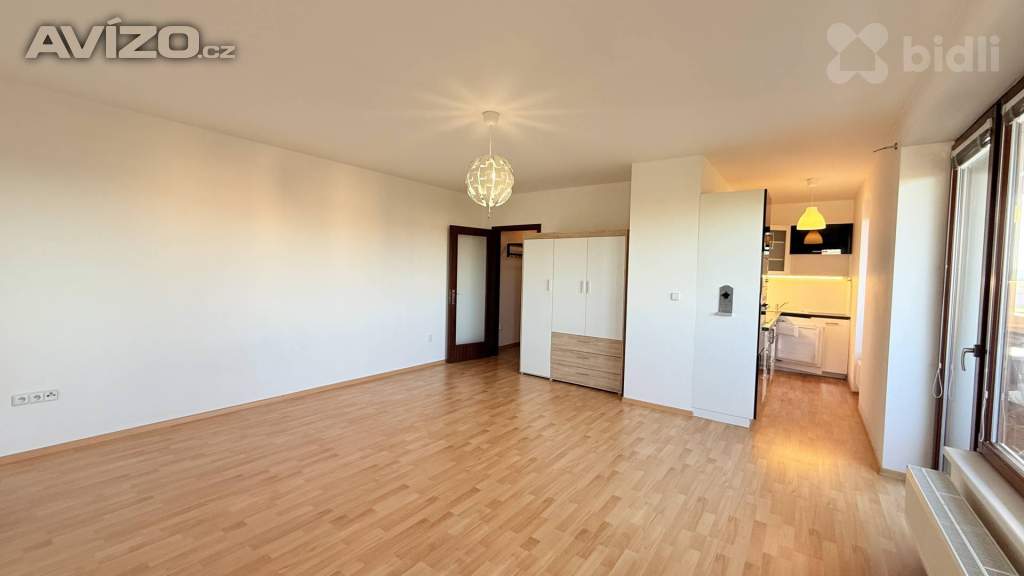 Pronájem 1+kk 43m2 s balkonem a sklepem.