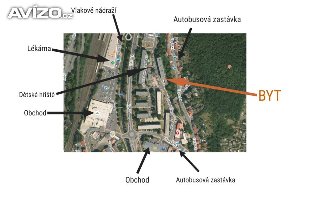 Foto inzerátu Pronájem bytu 1+1, 36 m2, Bílina, ul. Sídliště U Nového nádraží