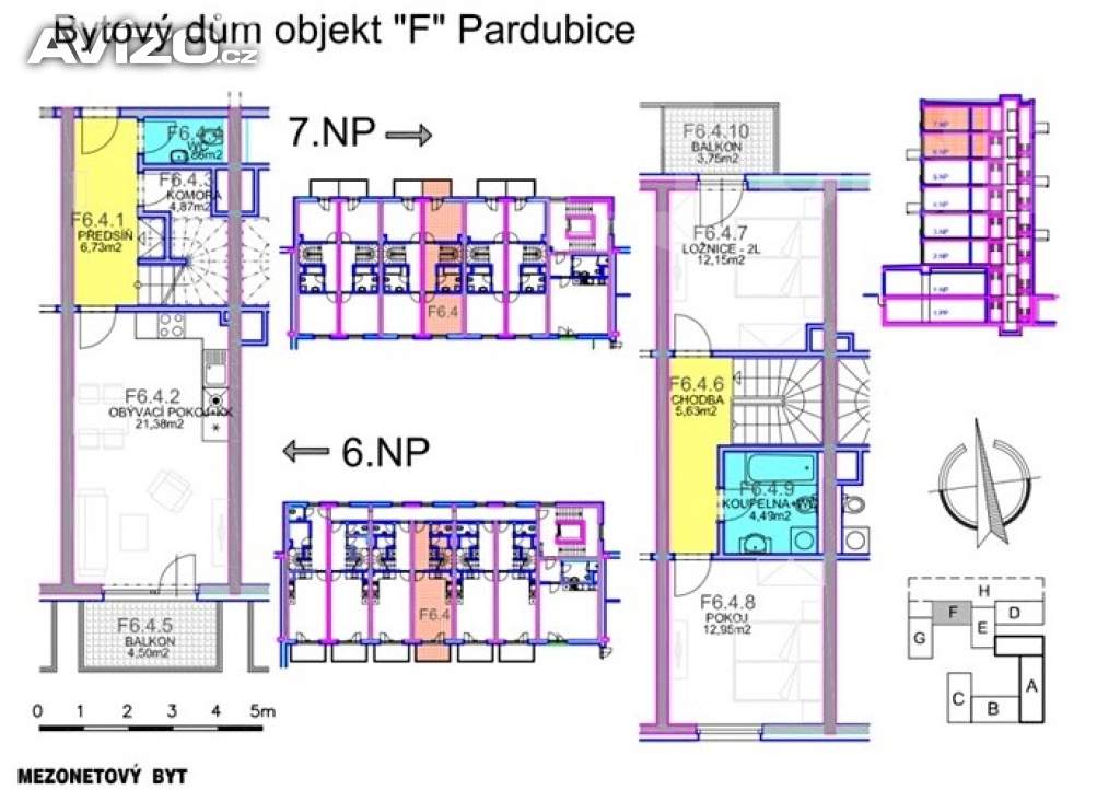 Foto inzerátu Pronájem bytu 3+KK - mezonet 75 m2 + 2 balkóny s možností vlastního venkovního parkování