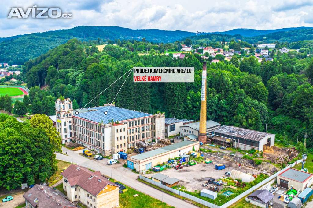 Průmyslový areál Velké Hamry - 11 000 m2 užitné plochy