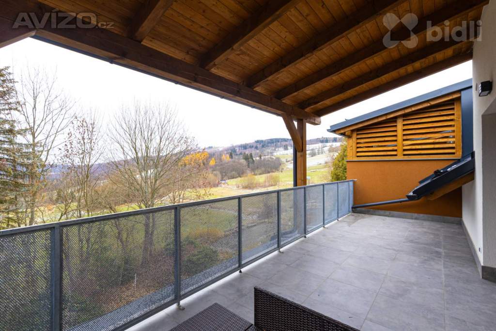 Foto inzerátu Nabídka prodeje apartmánového bytu 1+kk 37m2 s terasou 28m2. Vrbno pod Pradědem.