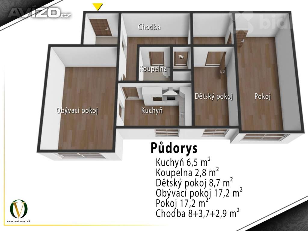 Foto inzerátu Prodej bytu 3+1, 68 m2, České Budějovice, sídl. Máj