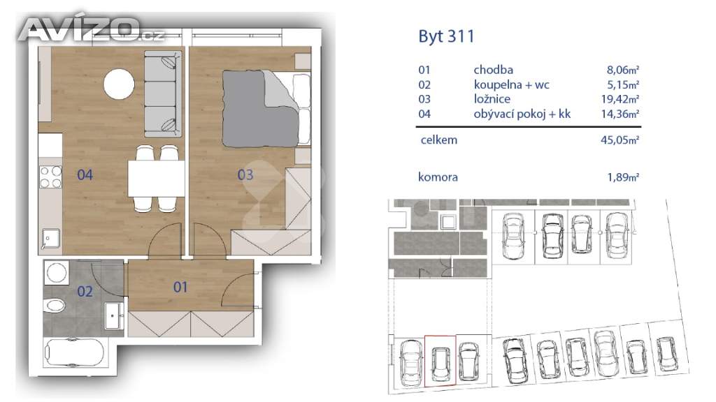 Foto inzerátu Pronájem bytu 2kk, 45 m2, Toužimská, Praha 9