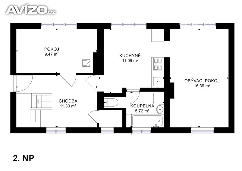 Foto inzerátu Prodej rodinný dům 5+1 (CPP 147m2), garáž 20 m2, pozemek 552m2, Kaly