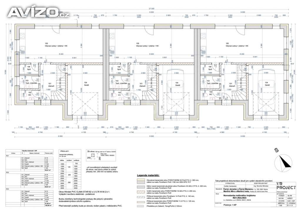 Foto inzerátu Novostavba RD, 4+kk, 113 m2, pozemek 198 m2, Chrudim-Medlešice