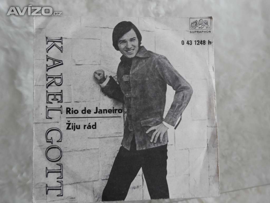 Deska s Karlem Gottem z roku 1971.