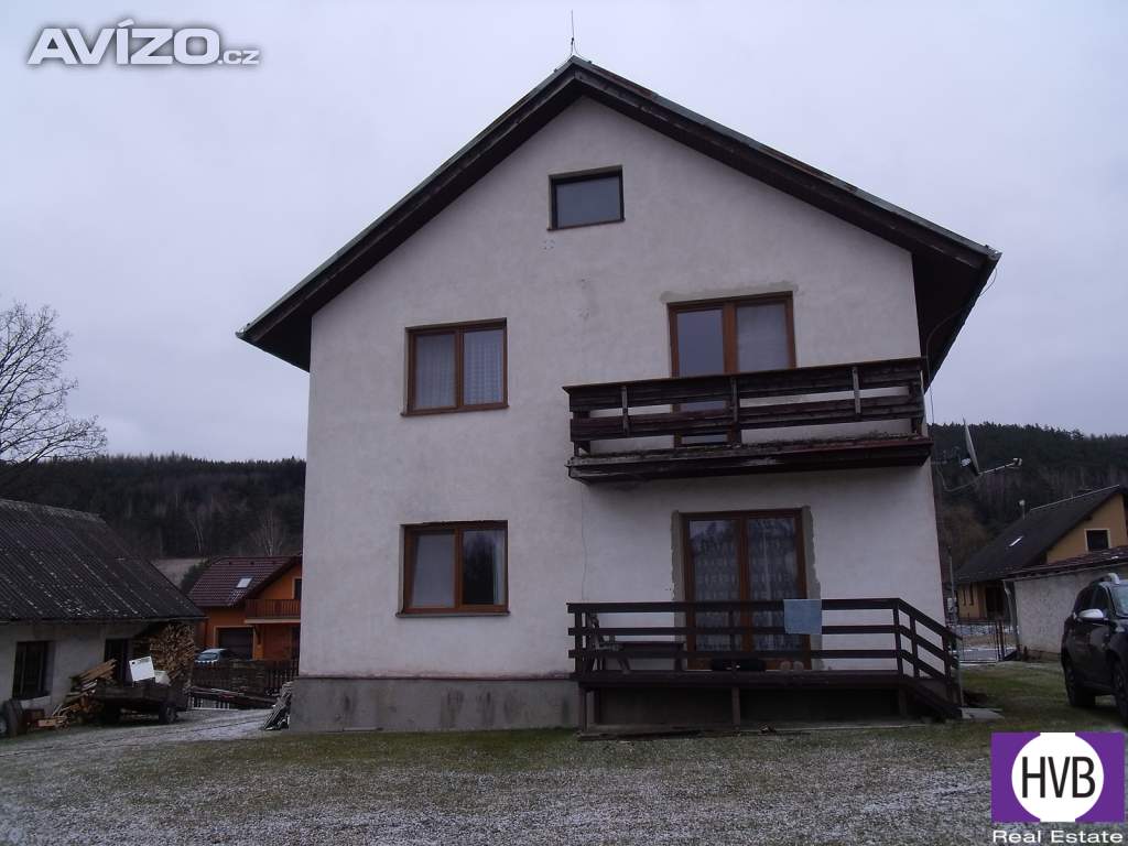 Prodej RD 2x 3+1, sklep, garáž, dílna, zahrada na pozemku 2.014 m2 Kájov okr. Český Krumlov